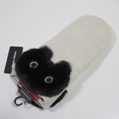 【Atsuko Matano】マタノアツコ手袋/ミトン 裏ボア MEMEネコ/ベージュ拍卖