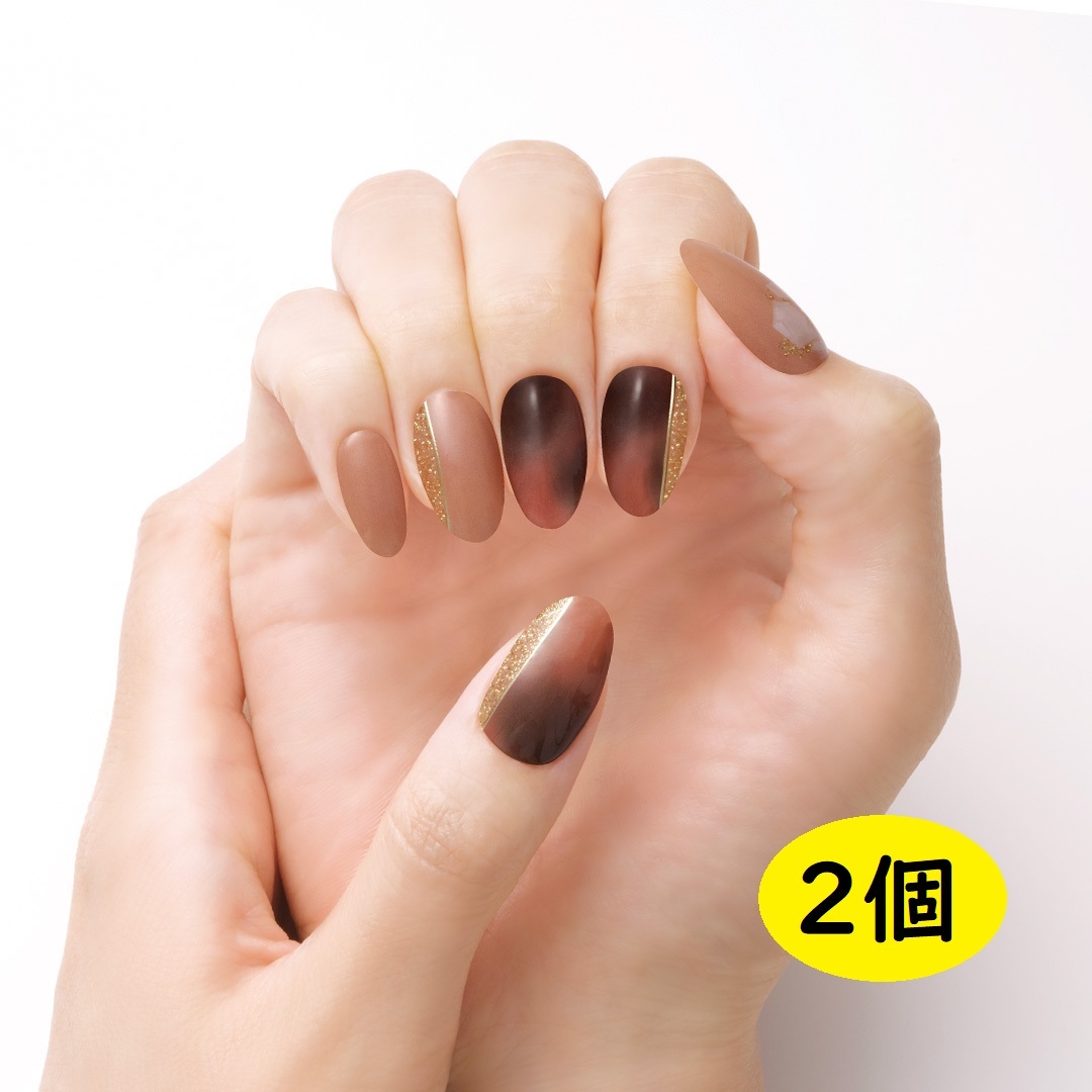 未使用 BEAUTY AVENUE ビューティーアベニュー リアルジェルシール ライトが要らない 2個セット ココアアンバーグロー拍卖