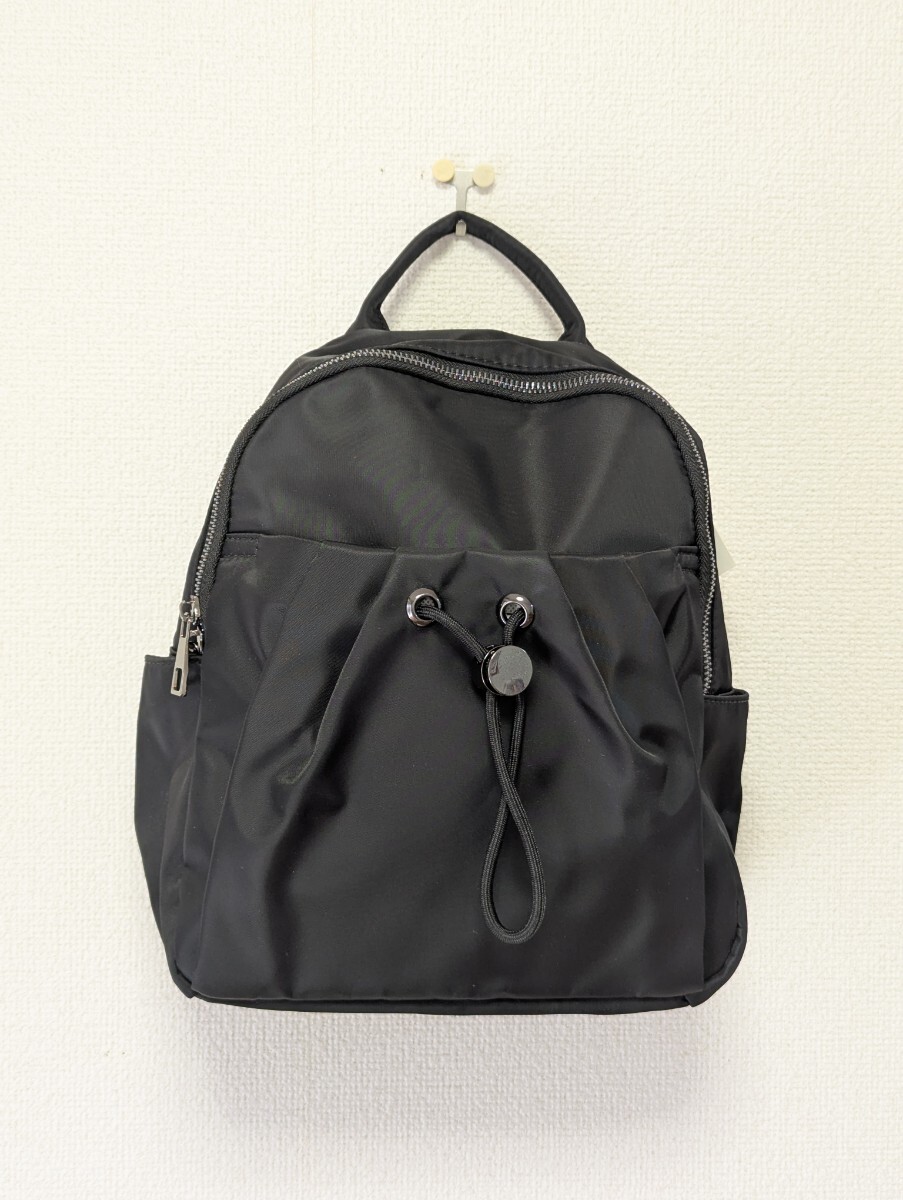 レディース ミニリュック 黒 軽量 ブラック コンパクト お散歩 おしゃれ 小さめ リュック拍卖