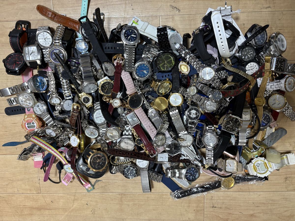 ジャンク 時計 ① 腕時計 CITIZEN SEIKO CASIO 懐中時計 混合 大量 まとめ 約150本拍卖