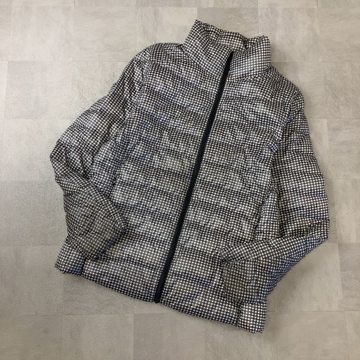 ユニクロ UNIQLO ウルトラライトダウン ダウンジャケット レディース 千鳥柄 ブラック XLサイズ golf ゴルフウェア 軽量ダウン拍卖