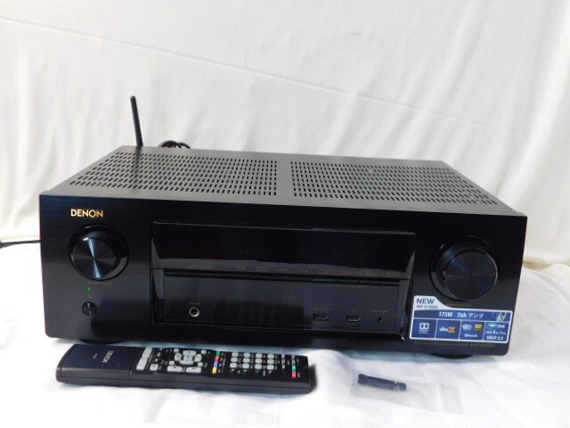 A577★DENON/AVR-X1300W/AVサラウンドレシーバー/AVアンプ/INTEGRATED NETWORK AV RECEIVER/リモコン付/2017年製/デノン★送料1060円〜拍卖