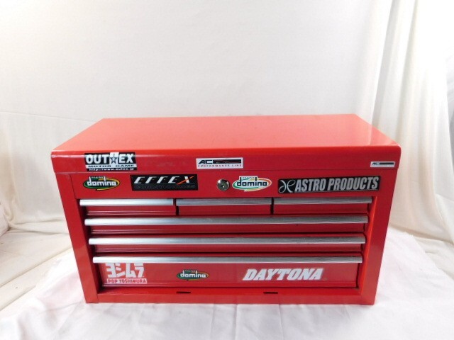 Y504★アストロプロダクツ ツールワゴン ツールボックス 赤 引き出し4段/道具箱 設置型 /ASTRO PRODUCTS/金属製/幅約61㎝/ 送料1300円~拍卖