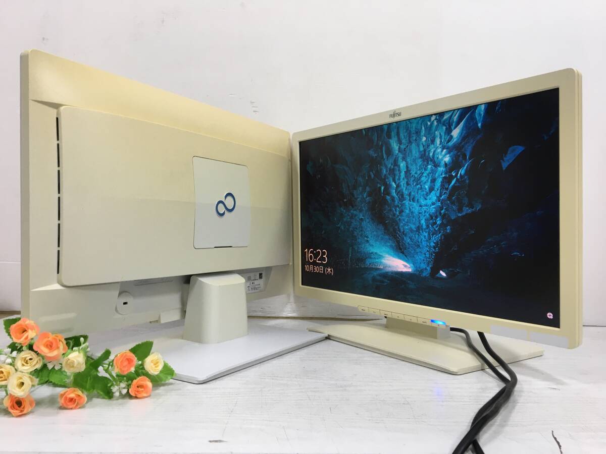 ☆【2台セット】FUJITSU VL-E22T-7A ワイド液晶モニター 21.5インチ フルHD(1920x1080) 入力端子『HDMI/DVI/D-Sub』 動作品拍卖
