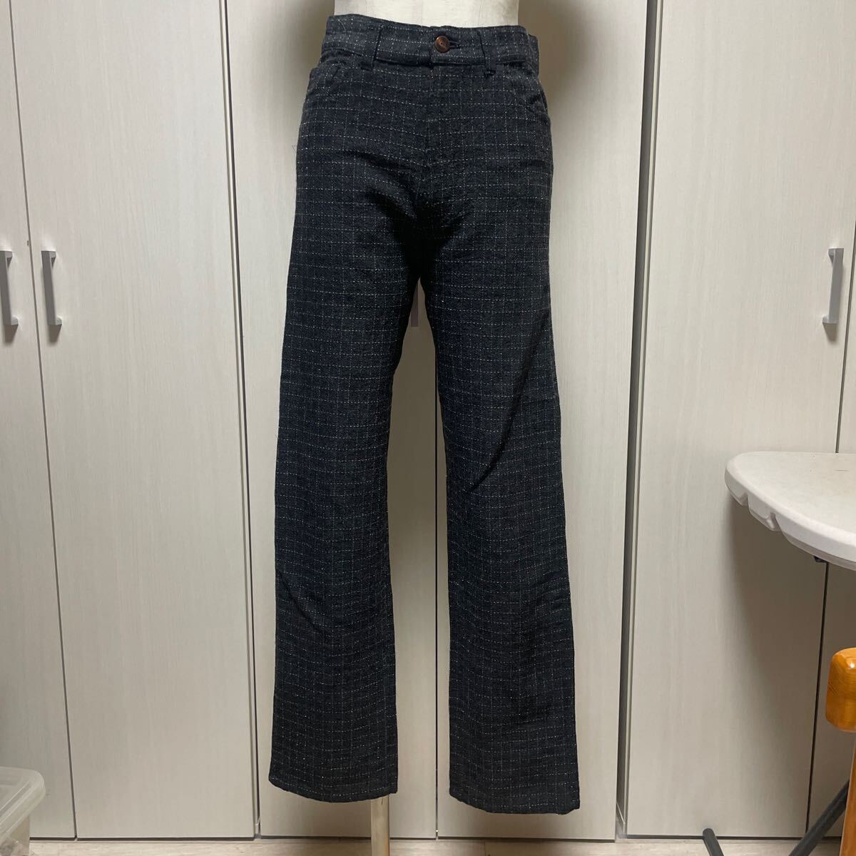 オゾンコミュニティ ステッチパンツ チャコールグレー Sサイズ拍卖