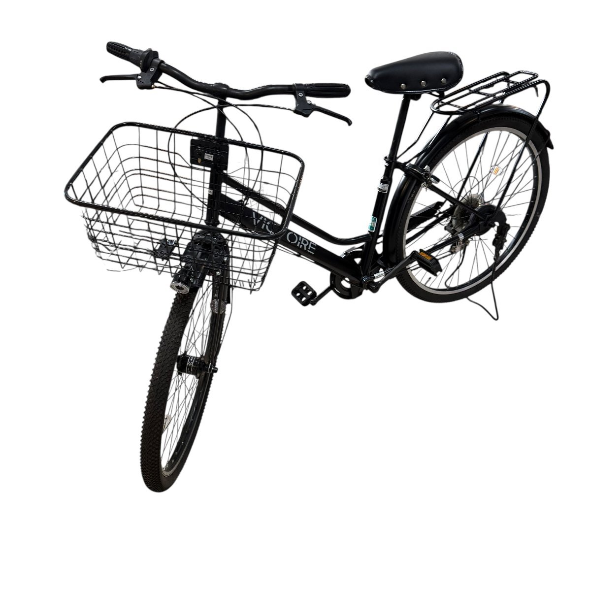 ◆DCM◆自転車 26インチ ヴィクトワール ブラック ワイドタイヤ オートライト 6段変速 中古 シティサイクル 札幌拍卖
