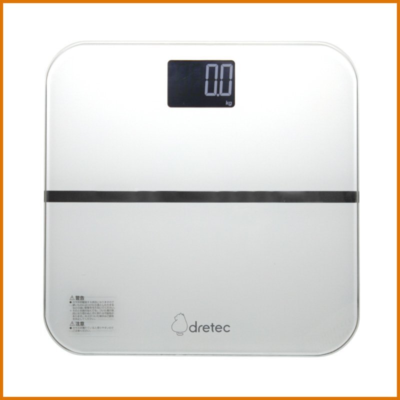 中古●dretec/ドリテック●体重計 ヘルスメーター デジタル BS-200WT 健康 単4電池×4本使用 動作OK 札幌拍卖