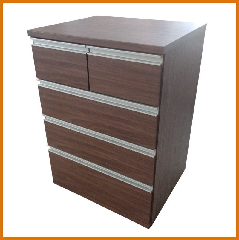 札幌市内送料無料●ニトリ●クローゼット収納 0541251 トラウト ブラウン 収納 家具 引出し 棚 タンス 幅59.8cm×奥行50cm×高さ84cm拍卖