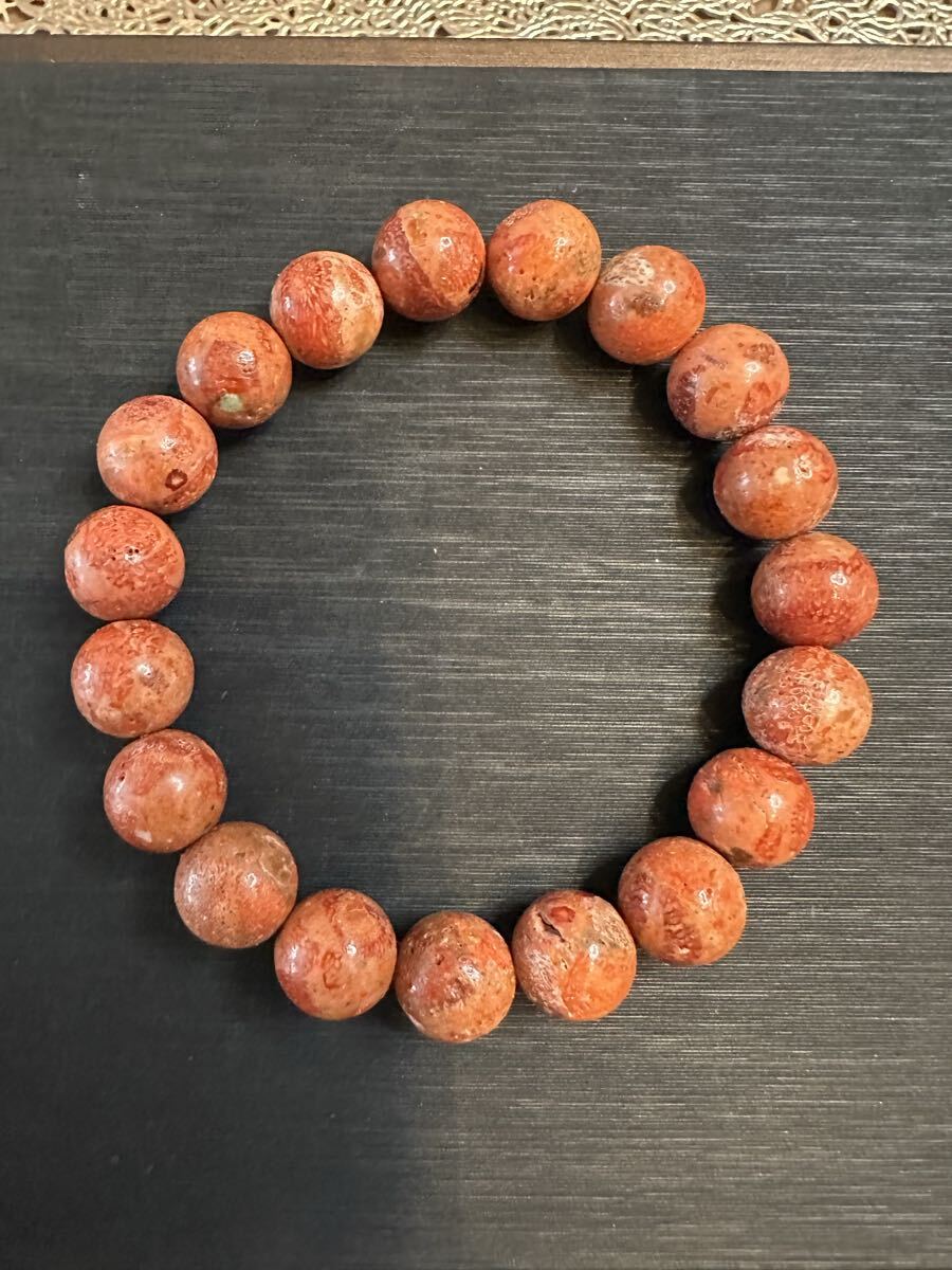 T-762-2 赤珊瑚 サンゴ ブレスレット 10mm拍卖