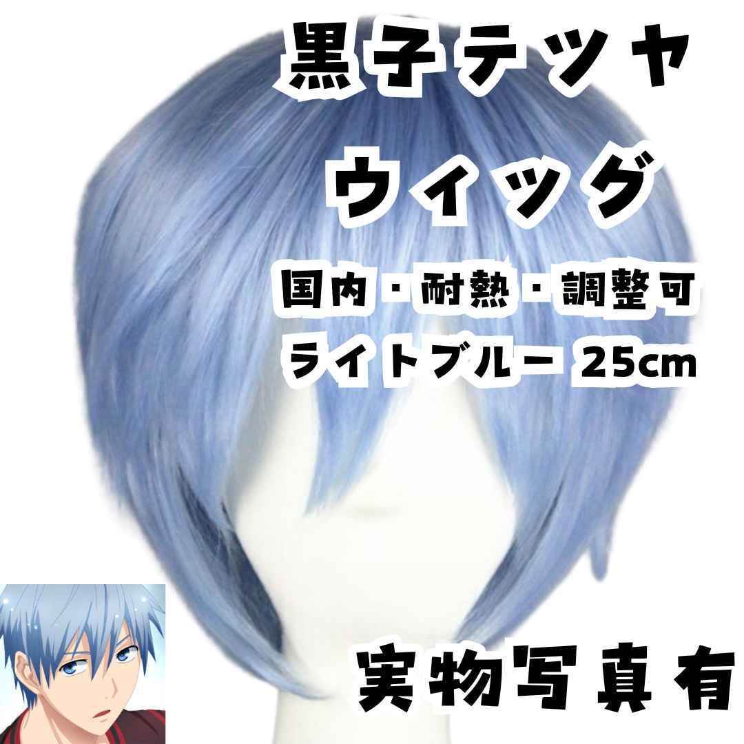黒子テツヤ ウィッグ 黒子のバスケ コスプレ 耐熱 国内25cm【残3】拍卖