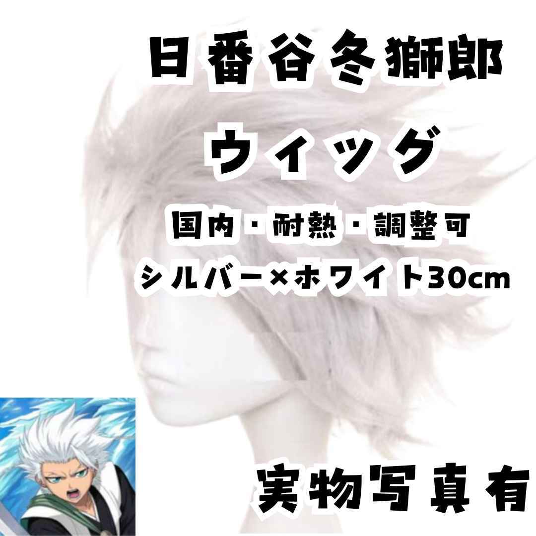 日番谷冬獅郎 ウィッグ BLEACH コスプレ 耐熱 国内23cm【残3】拍卖