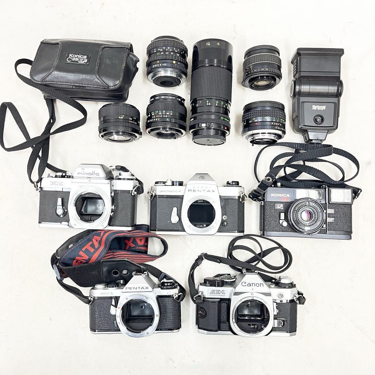 FN17269P PENTAX MINOLTA ASAHI PENTAX Canon Konica national カメラ フィルムカメラ 一眼レフ レンズ ストロボ まとめ売り拍卖
