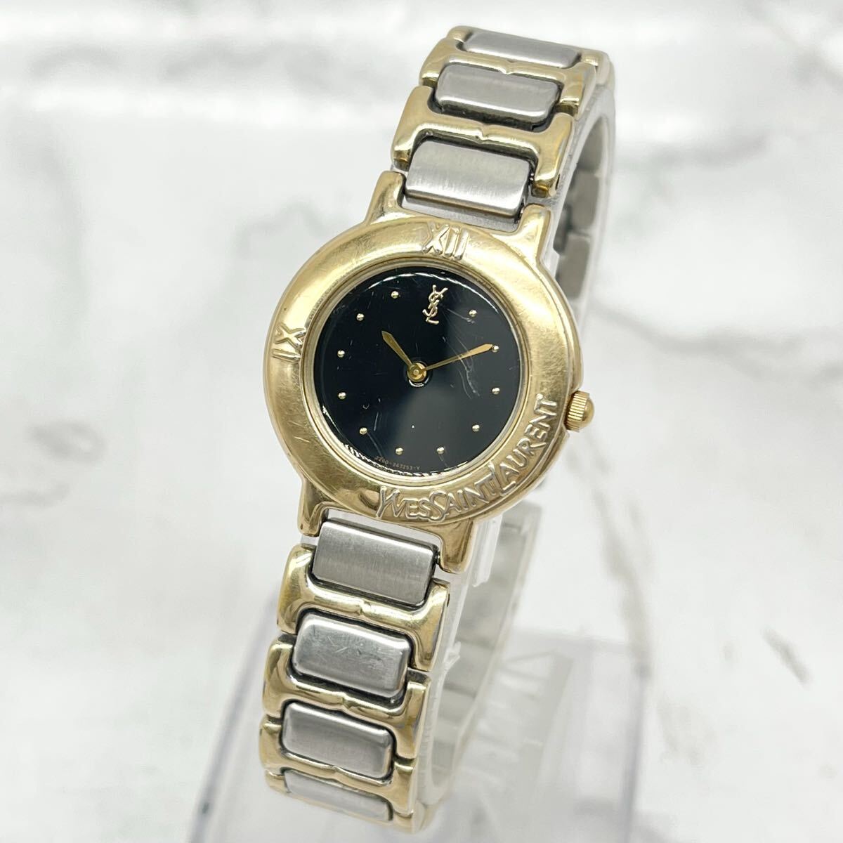 FN17295K Yves Saint Laurent イブサンローラン サンローラン YSL 551489 2200-229789 Y QUARTZ クォーツ レディース 腕時計拍卖