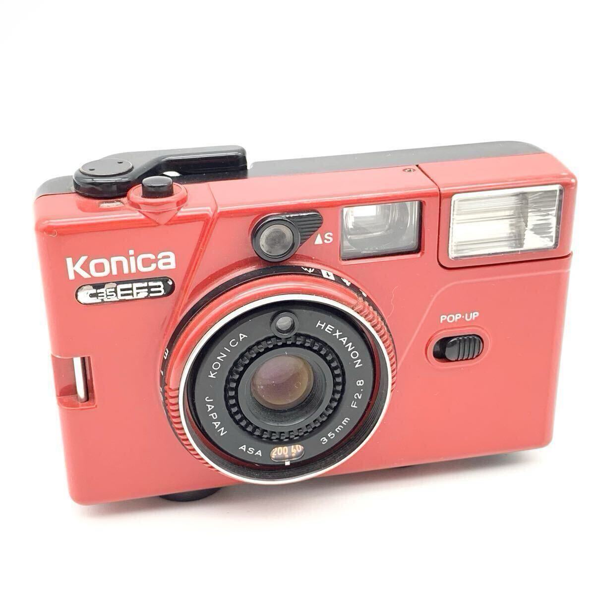 FN17298P【1000円スタート!!】KONICA コニカ C35 EF3 フィルムカメラ コンパクトカメラ カメラ拍卖