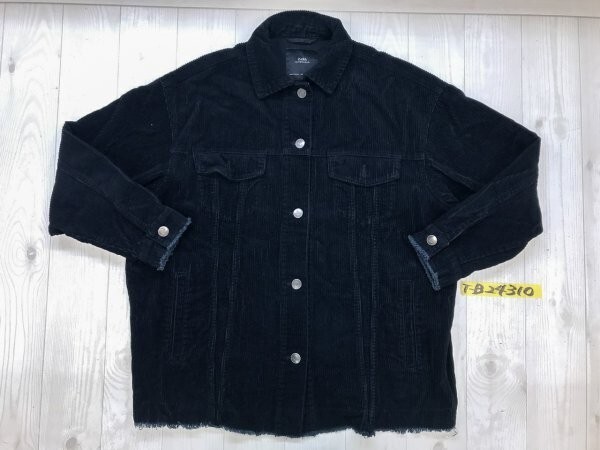 ZARA ザラ レディース コーディロイ カットオフ ビッグシルエット ジャケット 小さいサイズ XS 黒拍卖