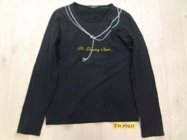 LE COSTUME BOYCOTT ボイコット メンズ プリント ロンT 長袖Tシャツ 2 黒拍卖