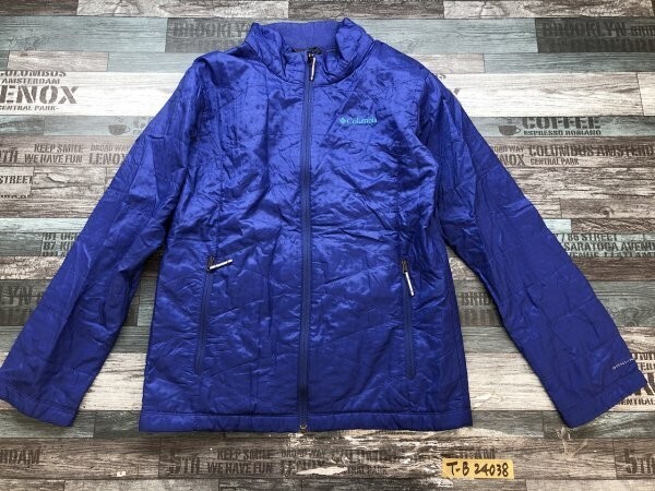 Columbia コロンビア キッズ 中綿 ジップジャケット OMNI-HEAT L(14/16) 青拍卖