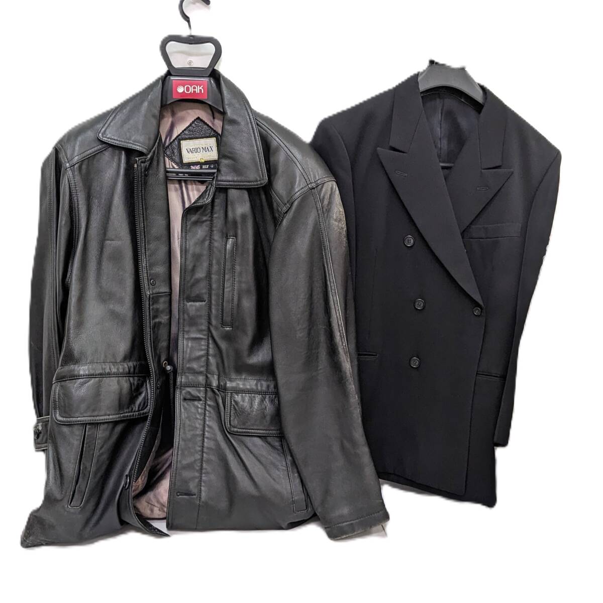 【洋服まとめ】2点セット VARIO MAX バリオマックス ジャケット ロングコート 黒 メンズ 長袖 長ズボン 冬物 ファッション 上着 アウター拍卖