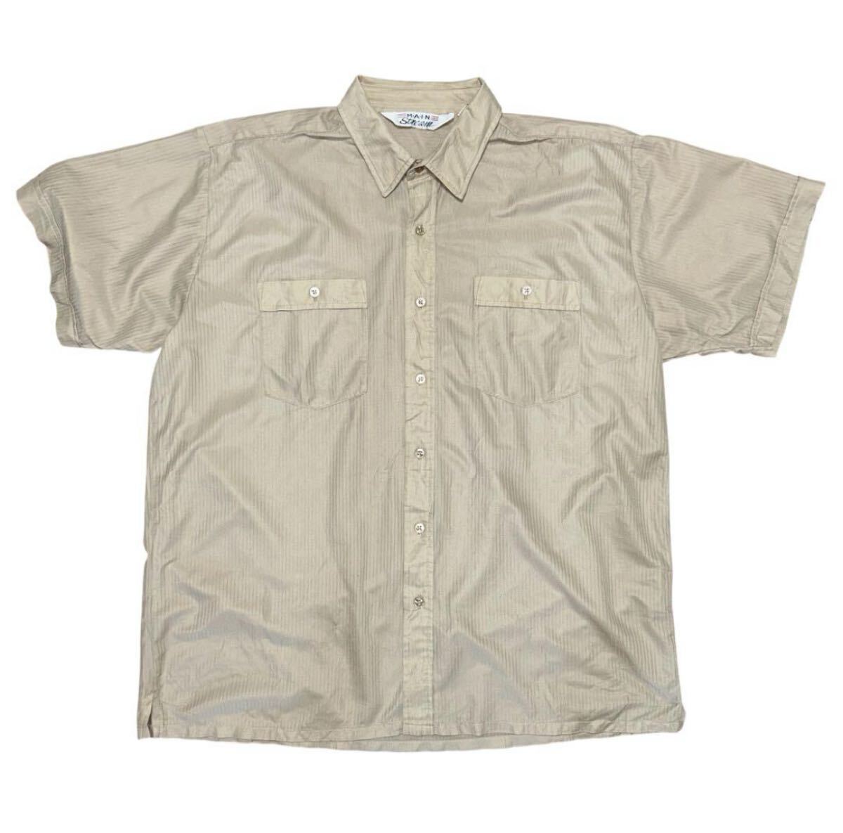 90s MAINSTREAM 半袖シャツ ポリエステル ボックスシルエット 2X拍卖