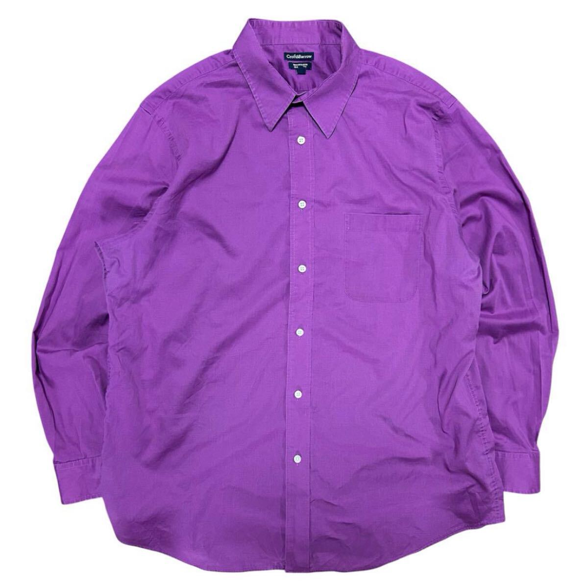 90s 00s craft&barrow シャツ ドレスシャツ パープル 17 長袖シャツ拍卖