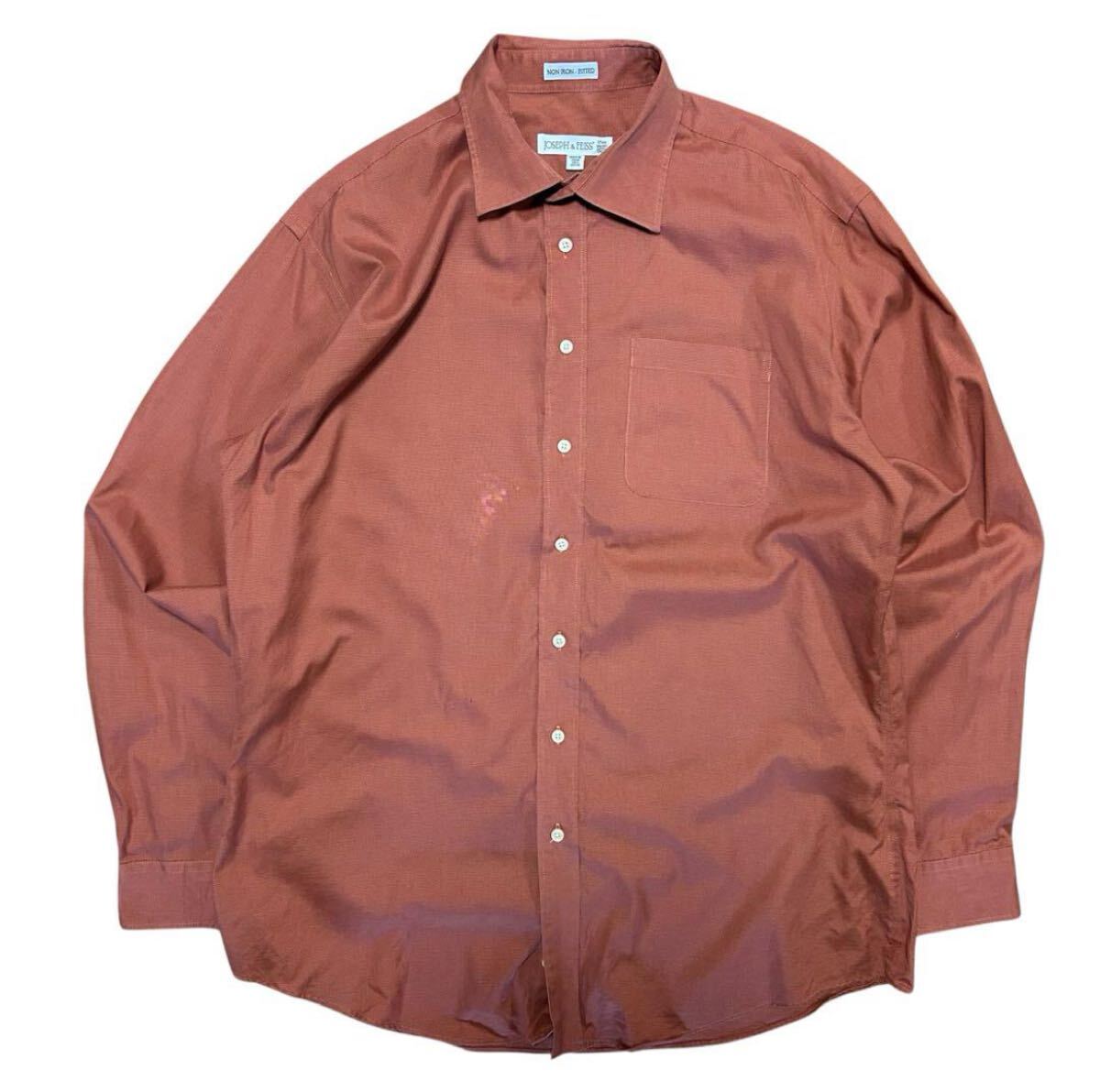 90s 00s JOSEPH&FEISS ドレスシャツ オレンジ 17 長袖シャツ拍卖