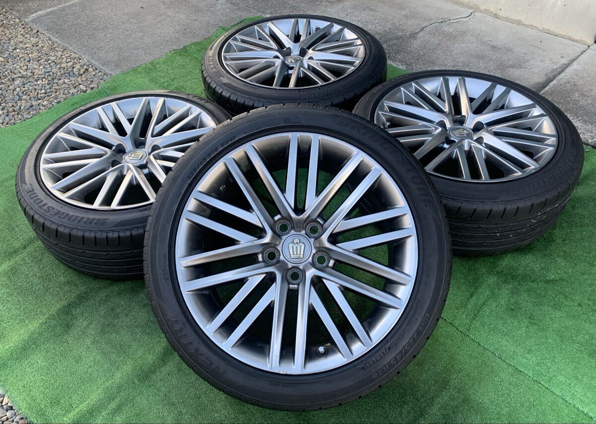 トヨタ 210系 クラウンアスリート純正 18インチ ホイール& BRIDGESTONE NEXTRY 225/45R18 4本セット拍卖