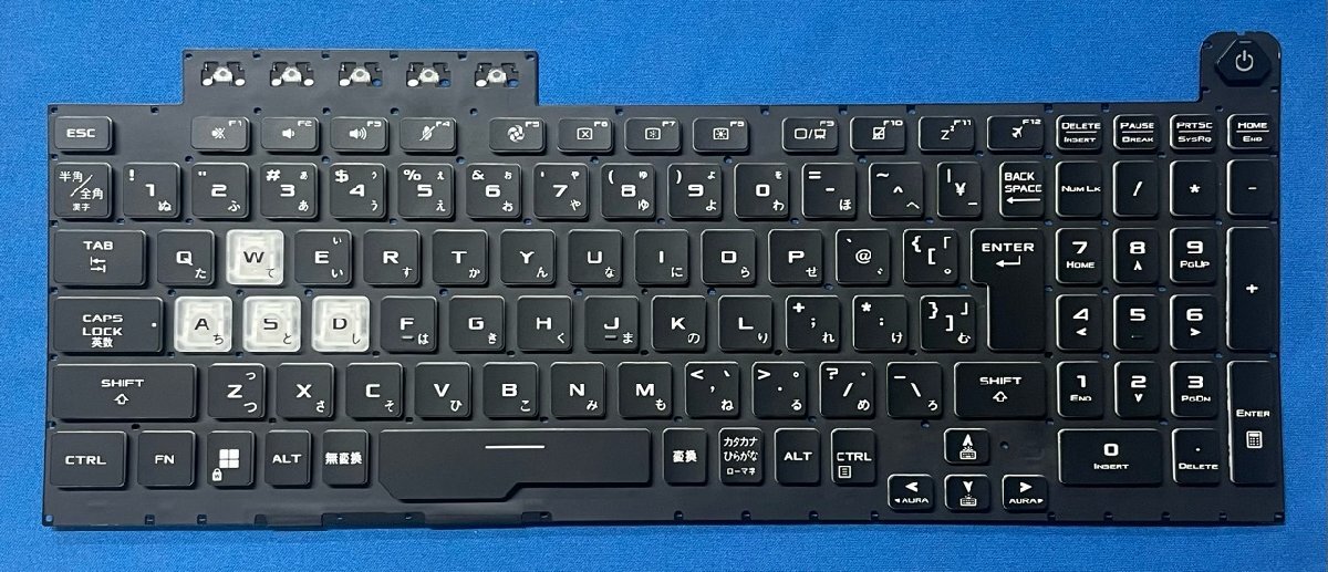 純正 新品 ASUS TUF Gaming F15 FX506H 等用 0KNR0-6919JP00 バックライト付き日本語キーボード 国内発送拍卖