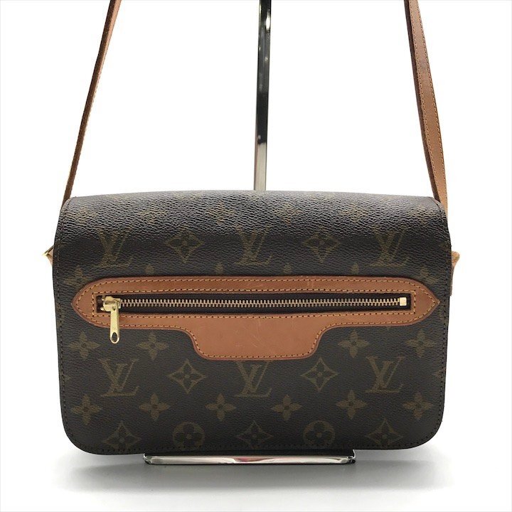 1円 良品 LOUIS VUITTON ルイヴィトン モノグラム サンジェルマン PVC レザー ショルダー バッグ レディース 鞄 ブラウン a10211拍卖