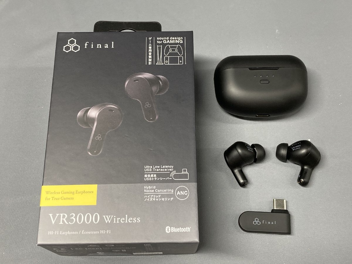 final VR3000 Wireless ゲーミングイヤホン ワイヤレス ANC搭載 USB-Cトランシーバー付 ファイナル拍卖