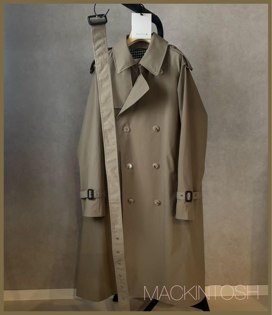 最高級 英国 MACKINTOSH マッキントッシュ 36 ロングトレンチコート 流行のオーバサイズ拍卖