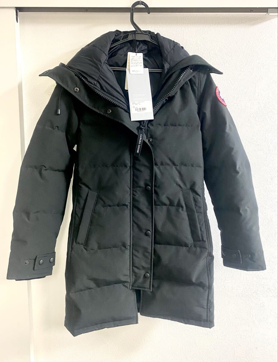 H【未使用品】CANADA GOOSE ダウンジャケット ブラック ファー付 カナダグース アウター M 黒 ダウンコート フード付拍卖