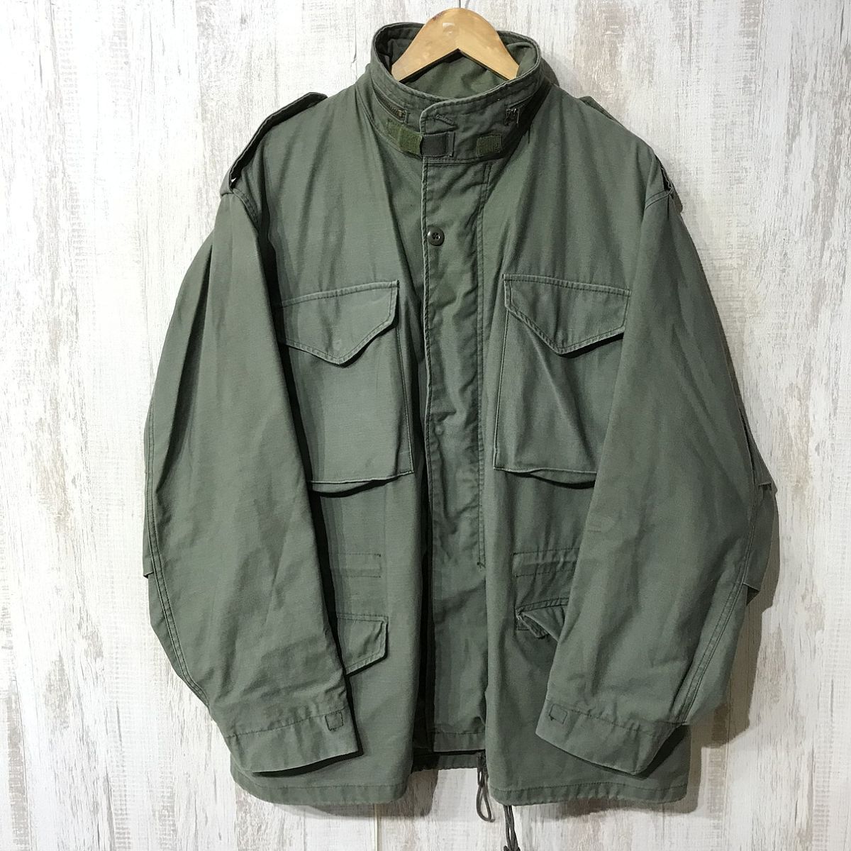 at935☆【USA製 M-65フィールドジャケット】ALPHA アルファ ミリタリー コンバット カーキ L拍卖