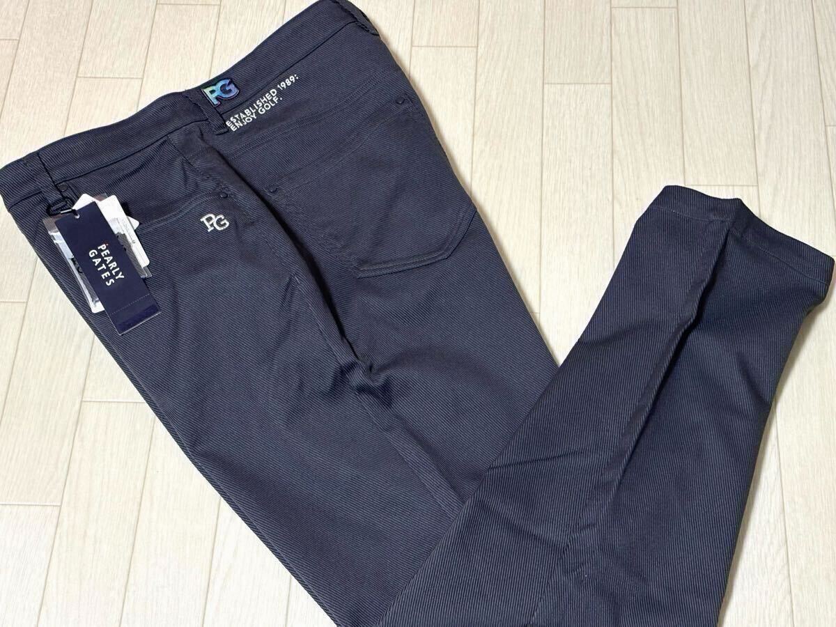 新品★パーリーゲイツ PEARLY GATES ロゴ刺繍 吸汗速乾 ストレッチ ロングパンツ/秋冬/チャコールグレー/サイズ5拍卖
