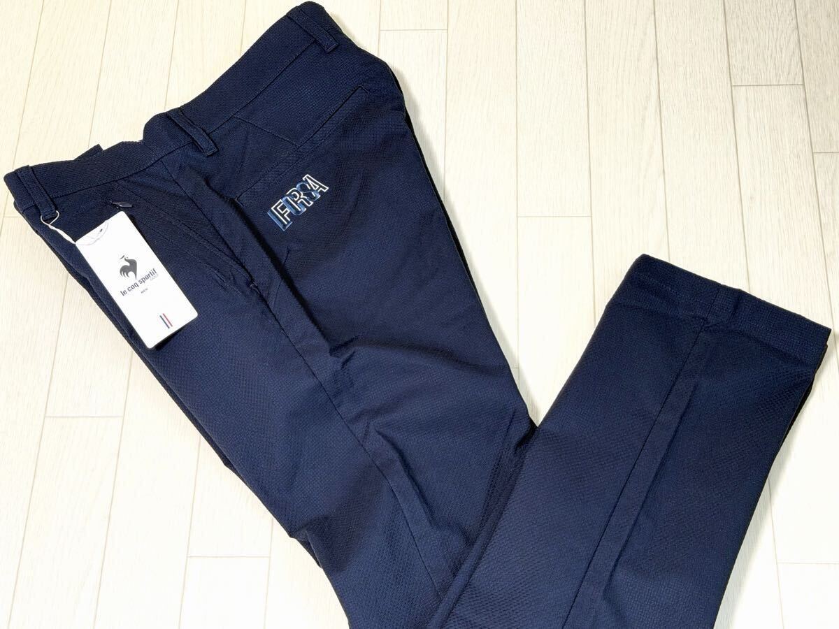 新品◆ルコック ゴルフ le coq sportif GOLF ドビー織 7ポケット ストレッチフォーサー 吸汗 ストレッチパンツ/秋冬/ネイビー/w79拍卖