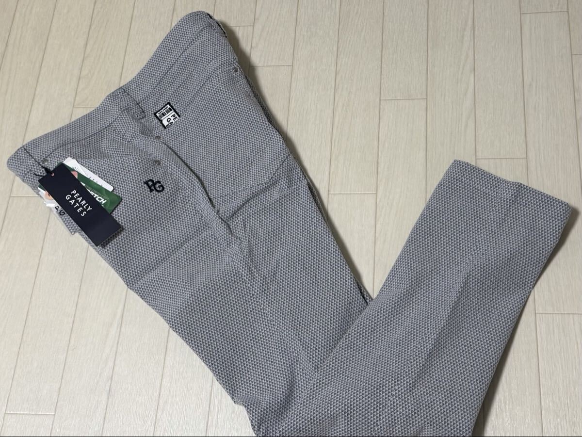 新品★パーリーゲイツ PEARLY GATES ドビーピラミッド柄 表ピーチ フィールサーモ 吸湿発熱 ストレッチパンツ/秋冬/サイズ4拍卖