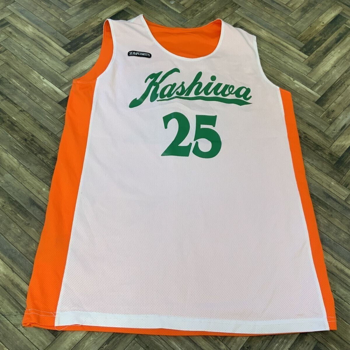 HY1373 実物 柏 タンクトップ #25 ホワイト オレンジ 4L リバーシブル拍卖