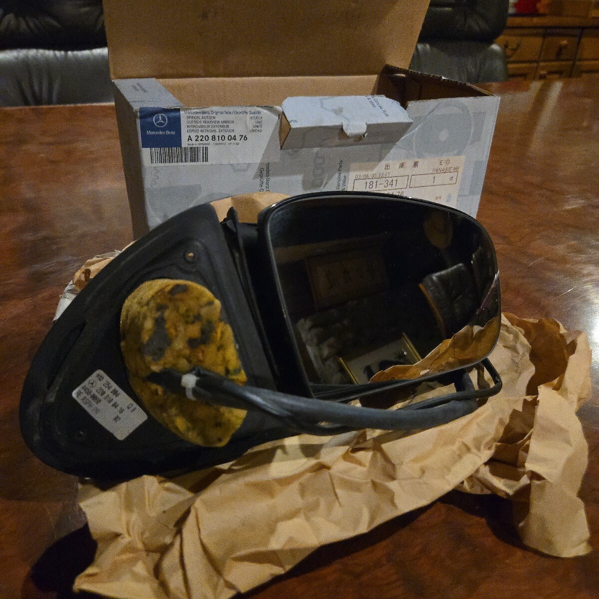 Mercedes-Benz AMG Sクラス(W220)  S63 AMG 純正ドアミラー            A 220 810 0476 右拍卖