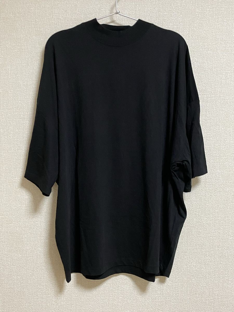 JIL SANDER/ジルサンダー/モックネック/Tシャツ/オーバーサイズ/半袖/五分袖/黒/ブラック/Sサイズ拍卖