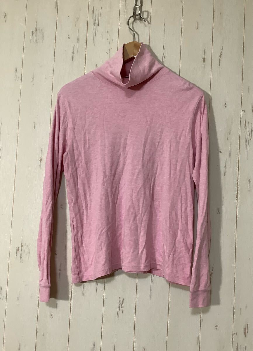 す1797 L.L.Bean エルエルビーン ハイネック 長袖Tシャツ SM レディース ピンク拍卖