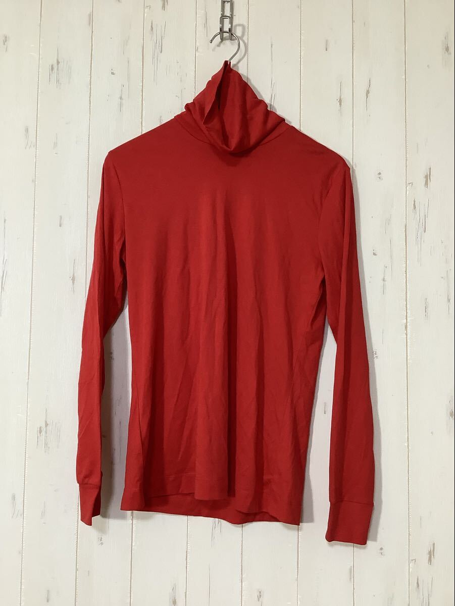 さ1800 香港製 L.L.Bean ハイネック 長袖Tシャツ ロンT M レッド拍卖