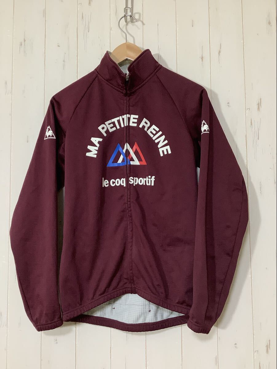 せ1719 le coq sportif ルコック エントリーサーモジャケット サイクリング ロードバイク S エンジ ロゴプリント拍卖
