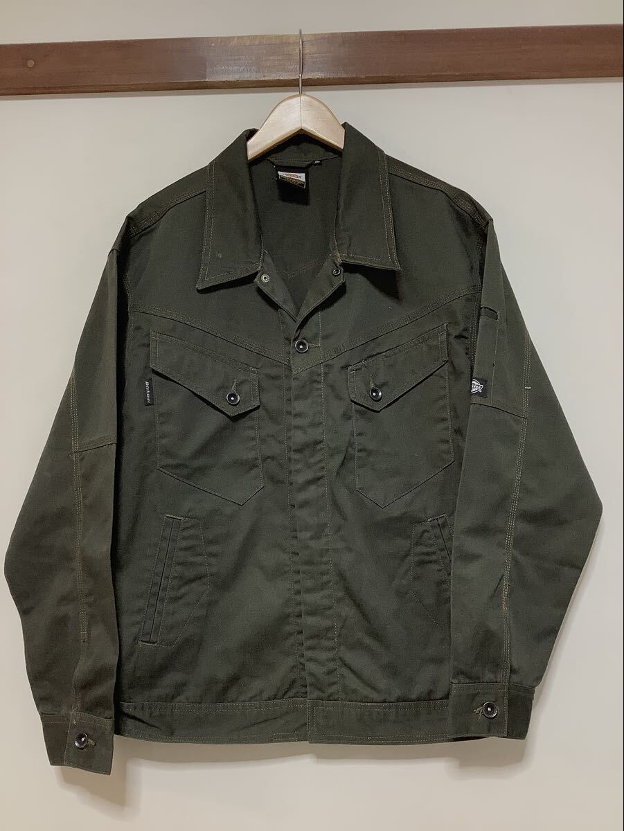 た1710 Dickies ディッキーズ 作業着 ワークジャケット 上着 4L オリーブ ワークライン コーコス信岡 D-1230拍卖