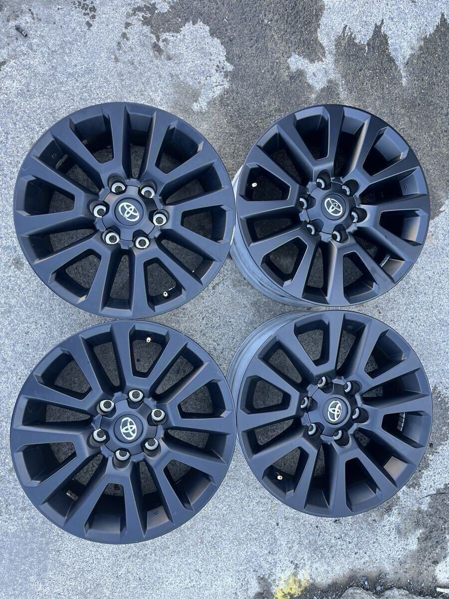 18x7.5J PCD 139.7 6H ET 25 プラド マットブラックランクル150系 純正アルミホイール 4本 セット ランドクルーザープラド 拍卖