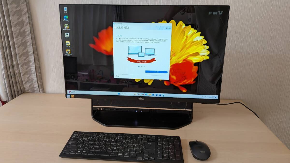 FUJITSU ESPRIMO 27型ワイド FH90/B3 FMVF90B3B i7 7700HQ/8GB/HDD3TB TVチューナー windows11 BDXL対応Blu-rayドライブ拍卖