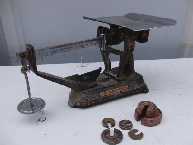 ◆アンティーク◆大和製衡/YAMATO 上皿さおはかり/上皿天秤 金属製 秤量 測り 竿測り 分銅付き◆管X-1拍卖