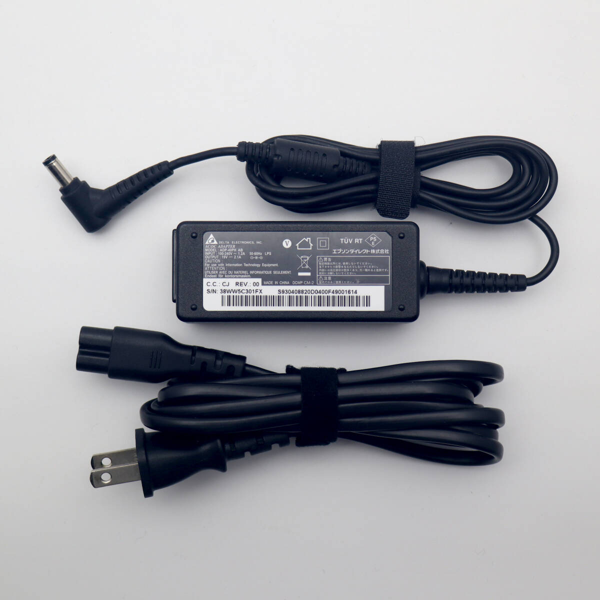 エプソンダイレクト 純正 ACアダプター DELTA 19V 2.1A ADP-40PH AB メガネケーブル付き【動作確認済み】拍卖