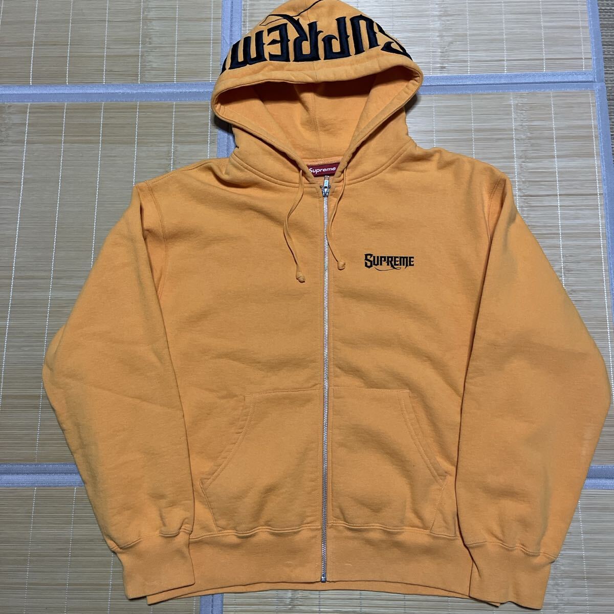 24aw Supreme × Mister Cartoon Zip Up Hooded Sweatshirt オレンジ ORANGE Hoodie パーカー スウェット ジップ M 刺繍拍卖