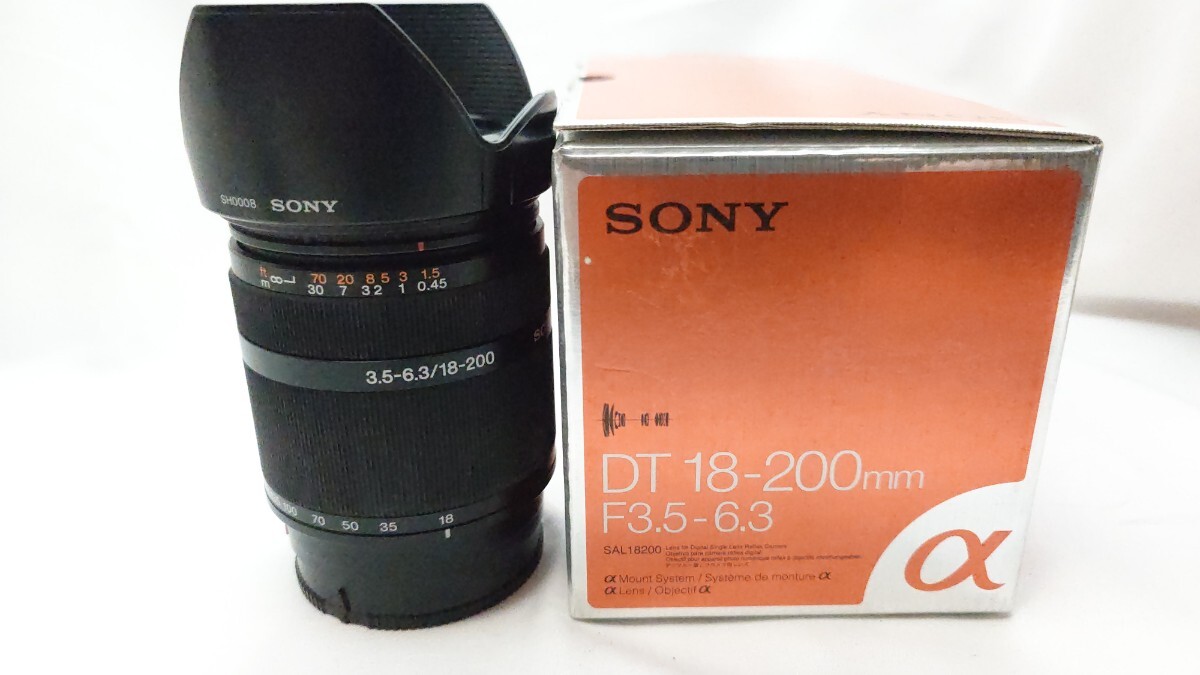 SONY  ソニー DT 18-200mm F3.5-6.3 元箱付 取説付 リア フロントキャップ付 レンズフード付拍卖