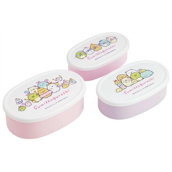 すみっコぐらし シール容器 3個セット 保存容器 抗菌 天使なえびてんアイドル 弁当箱 お弁当 ランチ スケーター拍卖