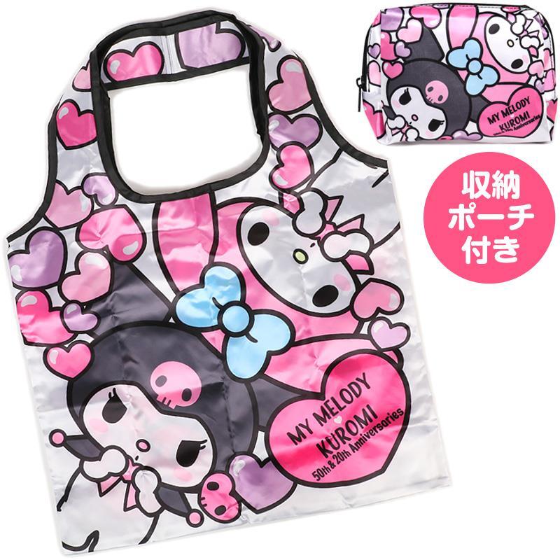 クロミ エコバッグ サテン 収納ポーチ付き 折りたたみ マイバッグ おしゃれ かわいい サンリオ sanrio キャラクター拍卖